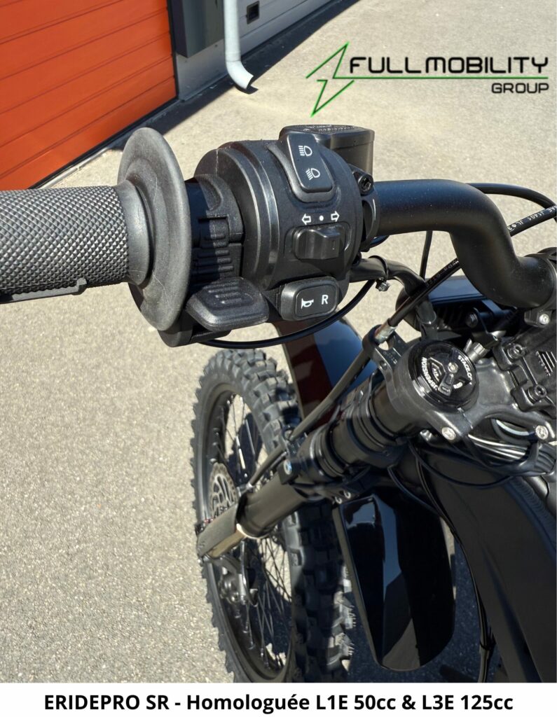 E RIDE PRO SR Homologuée L1E 50cc & L3E 125cc poignée